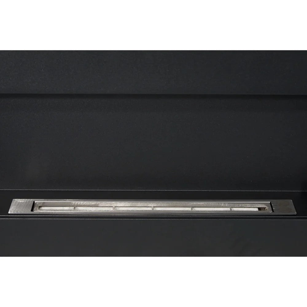 Camino a bioetanolo biocamino da parete Siena black L 90 x P 12 x H 40
