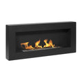 Camino a bioetanolo biocamino da parete Siena black L 90 x P 12 x H 40