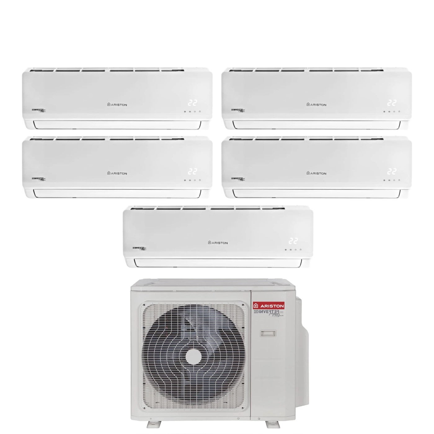 Air conditioner penta-split Ariston Inverter series PRIOS 9+9+9+9+12 with PENTA 121 XD0C-O R-32 optional Wi-Fi 9000+9000+9000+9000+12000