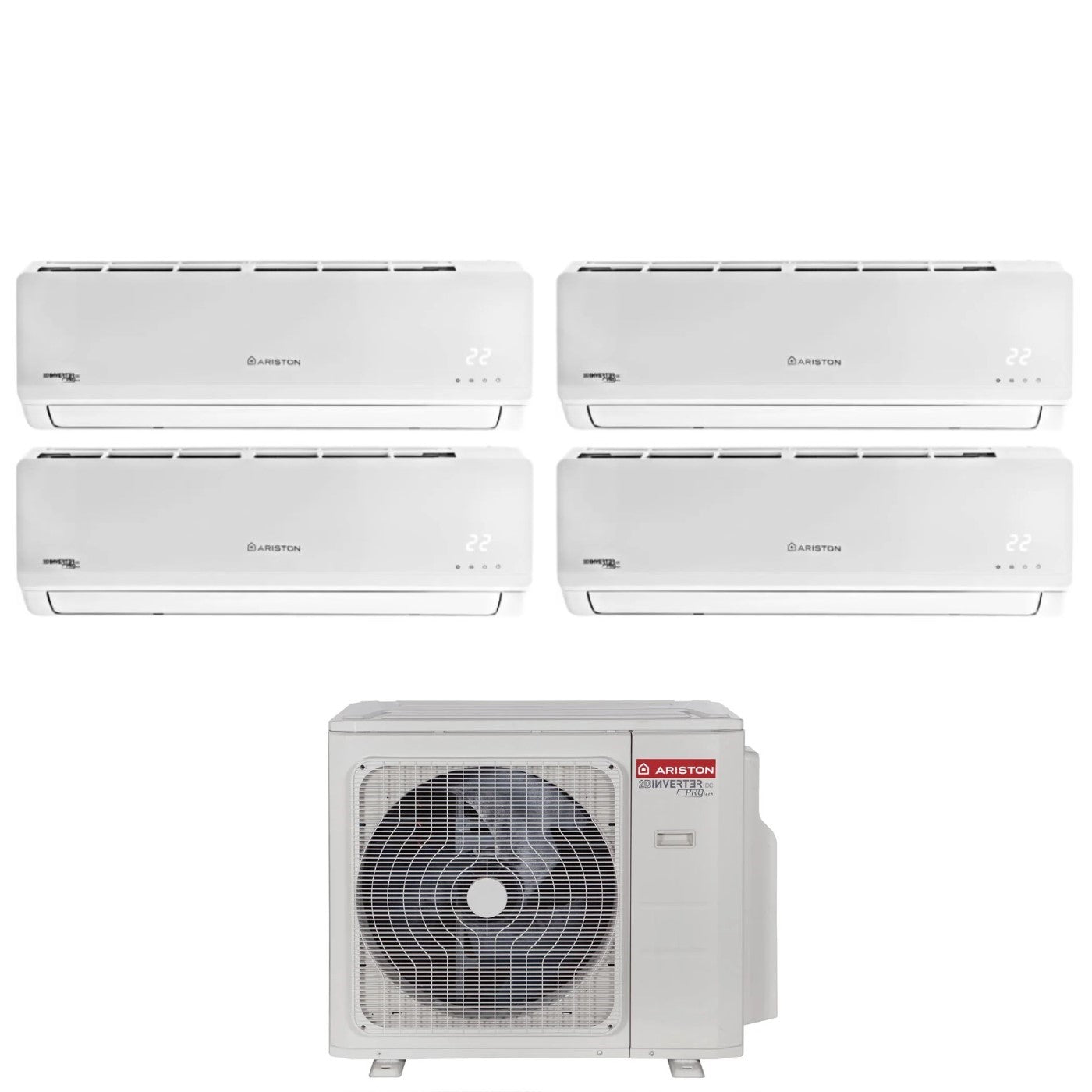 Air conditioner quad-split Ariston Inverter series PRIOS 9+12+12+12 with QUAD 110 XD0C-O R-32 optional Wi-Fi 9000+12000+12000+12000