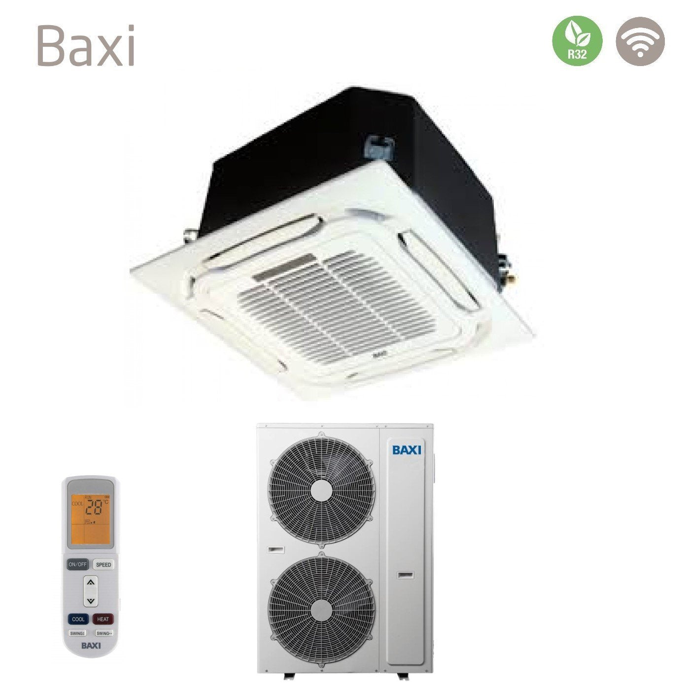Condizionatore Baxi a Cassetta 4 Vie 60000 Btu R-32 Wi-Fi Optional