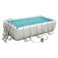 Piscina Bestway 56441-3 POWER STEEL Rettangolare con Accessori Grigio