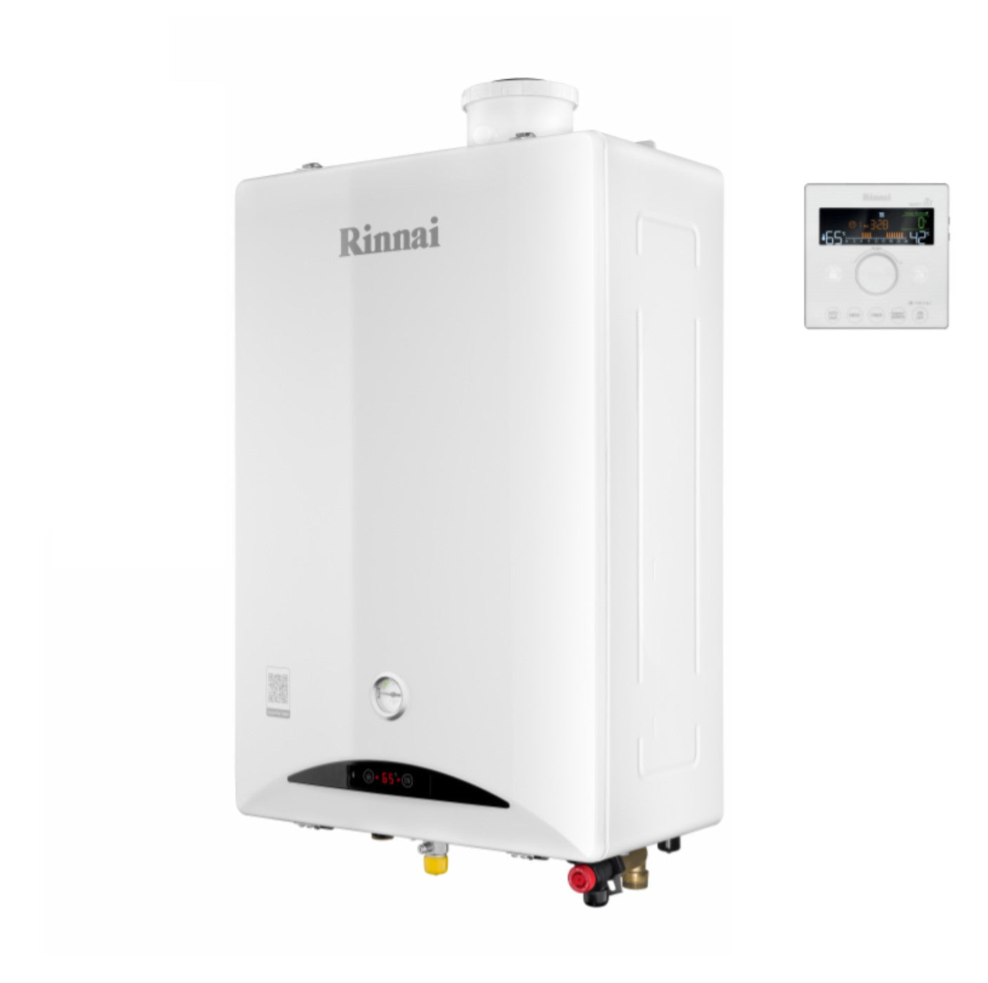 RINNAI condensing boiler ZEN 34 kW Low NOx Integrated Wi-Fi Integrated condensate neutralizer cod. REB-KBI3535FF-LPG LPG Complete with Fume Kit