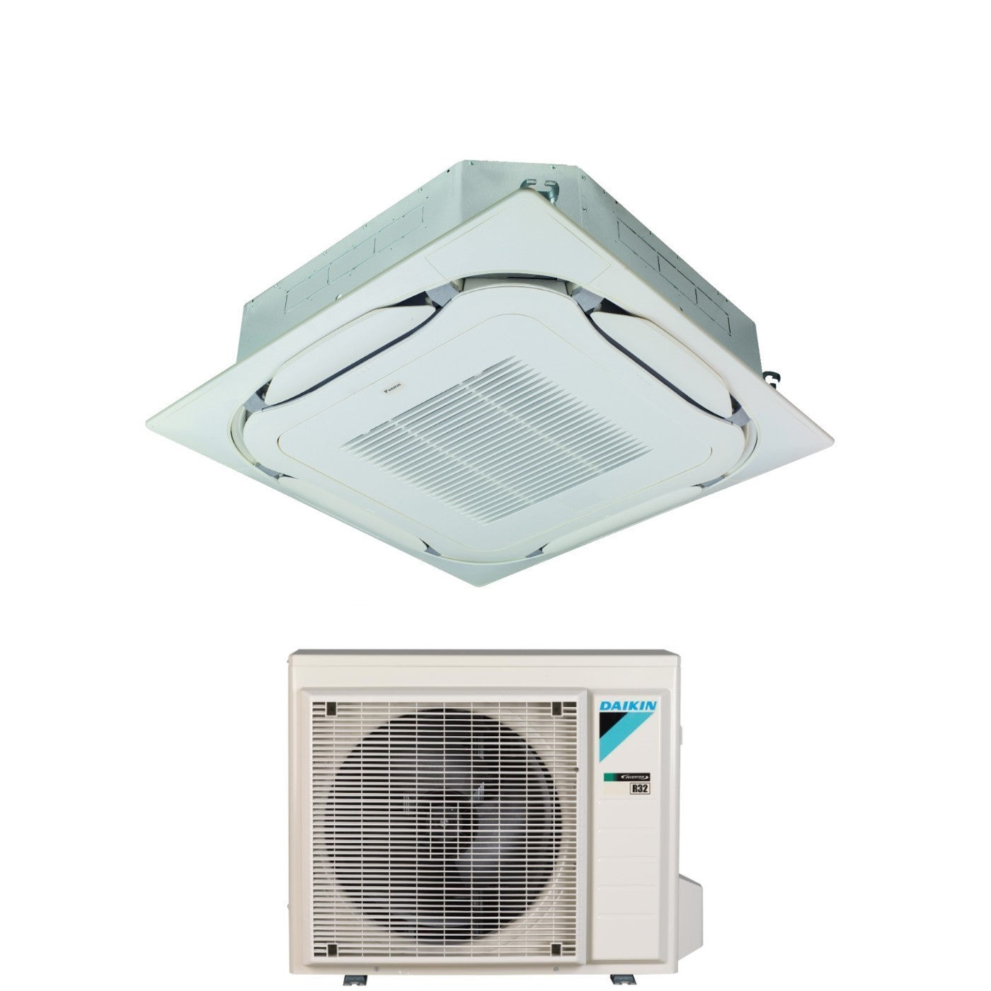 Daikin Bluevolution Round Flow Cassette Air Conditioner 18000 BTU FCAG50B R-32 Wi-Fi Optional A++/A+ Class with Standard Grill Included - Italian Warranty