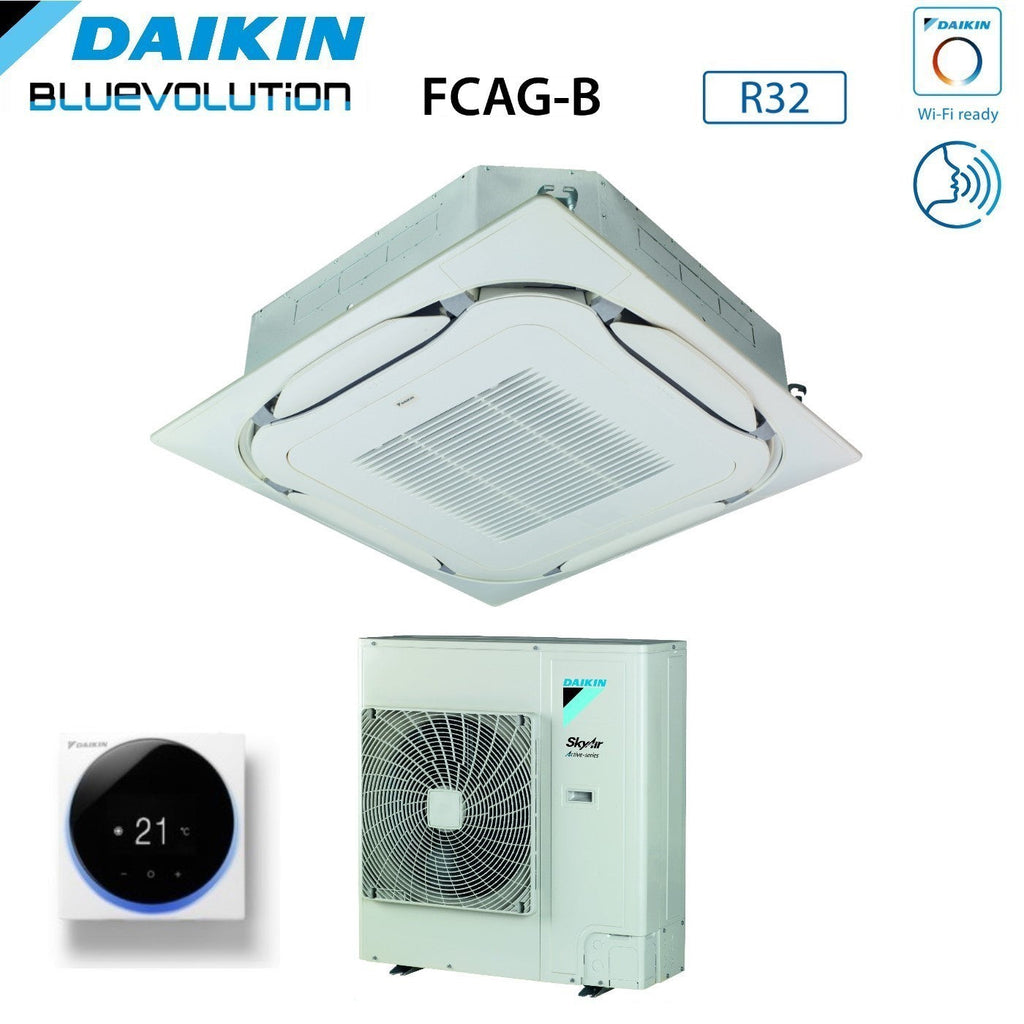 Daikin Bluevolution Round Flow Cassette Air Conditioner 36000 BTU FCAG100B + AZAS100MV1 R-32 Wi-Fi Optional with Standard Grille Included