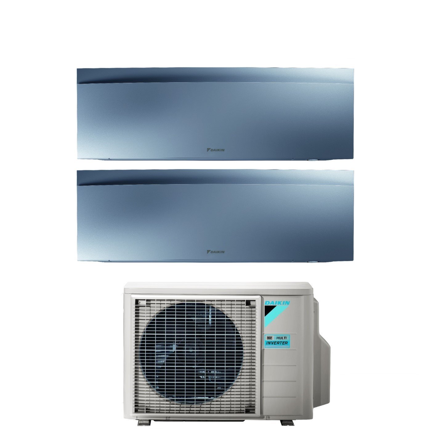 Air conditioner dual-split Daikin Emura Silver III 9+9 with 2MXM50A R-32 built-in Wi-Fi Argento Garanzia Italiana