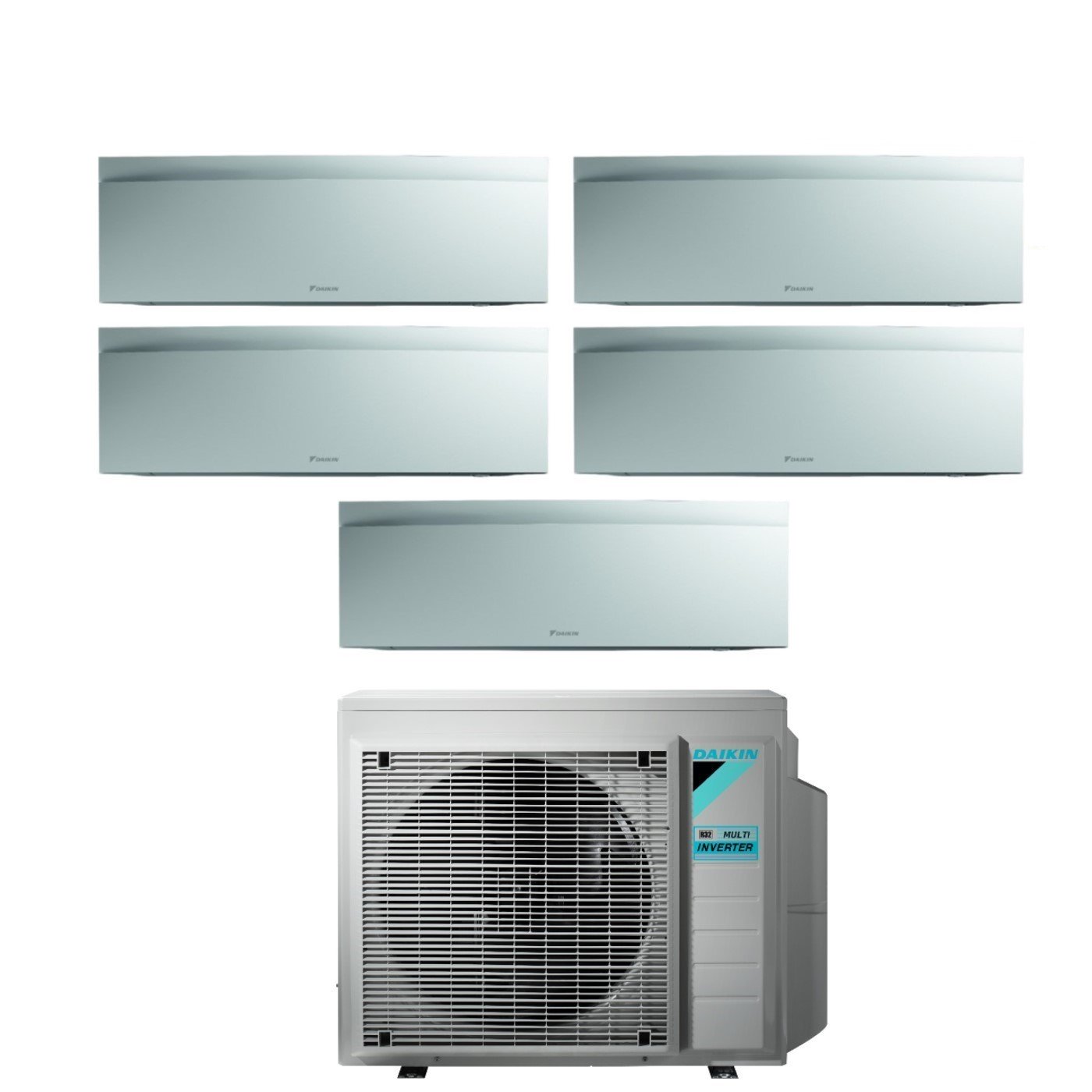 Air conditioner penta-split Daikin Bluevolution Inverter series EMURA WHITE III 9+9+12+12+12 with 5MXM90N R-32 built-in Wi-Fi 9000+9000+12000+12000+12000 Colore white - Garanzia Italiana
