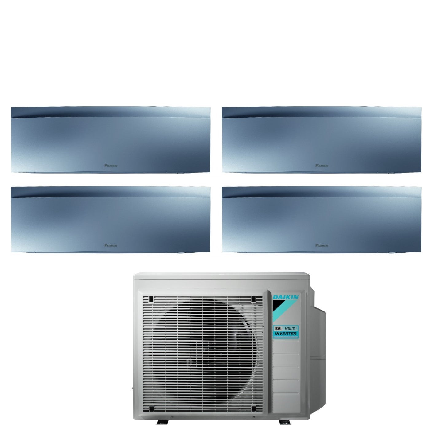 Air conditioner quad-split Daikin Bluevolution Inverter series EMURA SILVER III 7+7+7+7 with 4MXM68N R-32 built-in Wi-Fi 7000+7000+7000+7000 Colore Argento - Garanzia Italiana