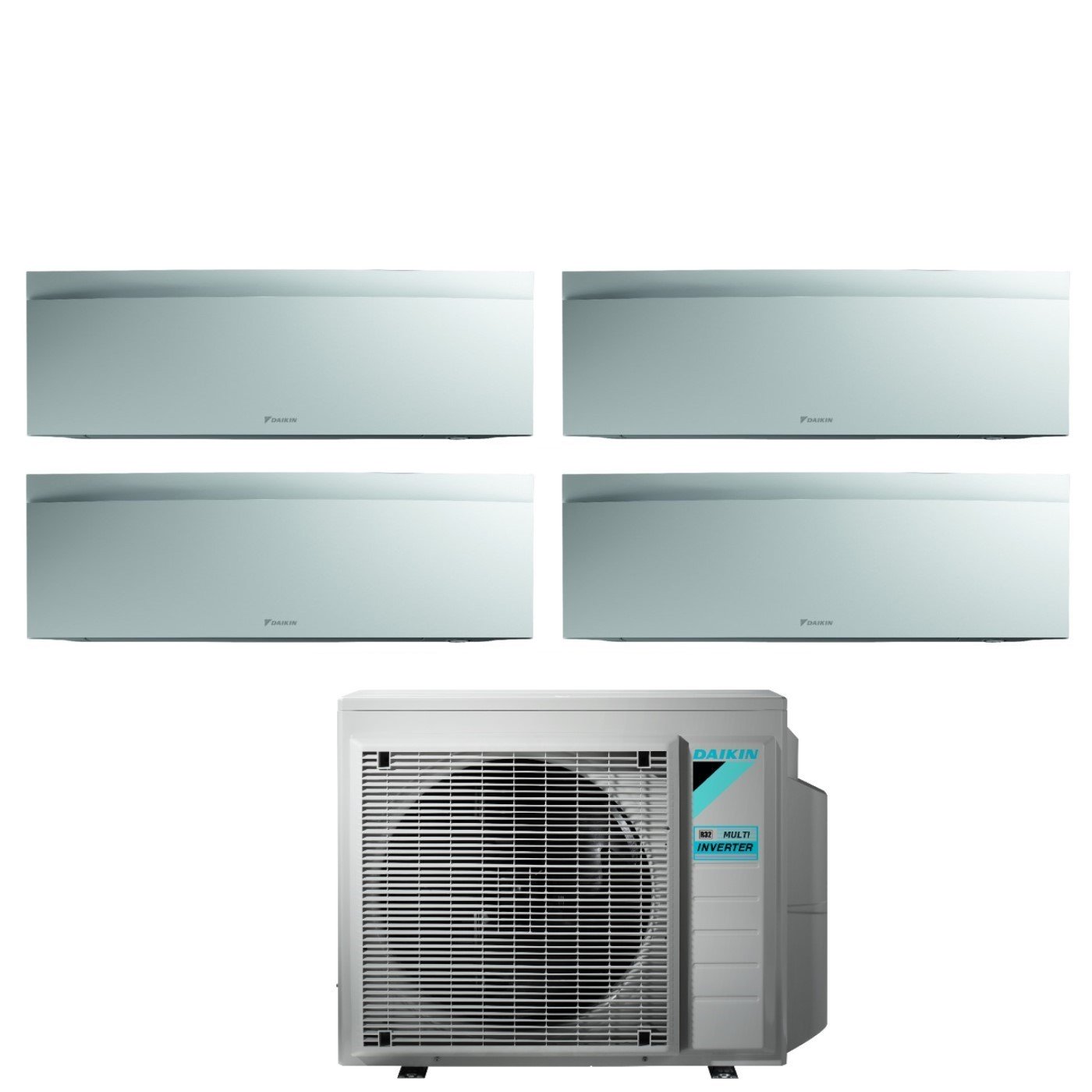 Air conditioner quad-split Daikin Bluevolution Inverter series EMURA WHITE III 12+12+12+12 with 4MXM80N R-32 built-in Wi-Fi 12000+12000+12000+12000 Colore white - Garanzia Italiana