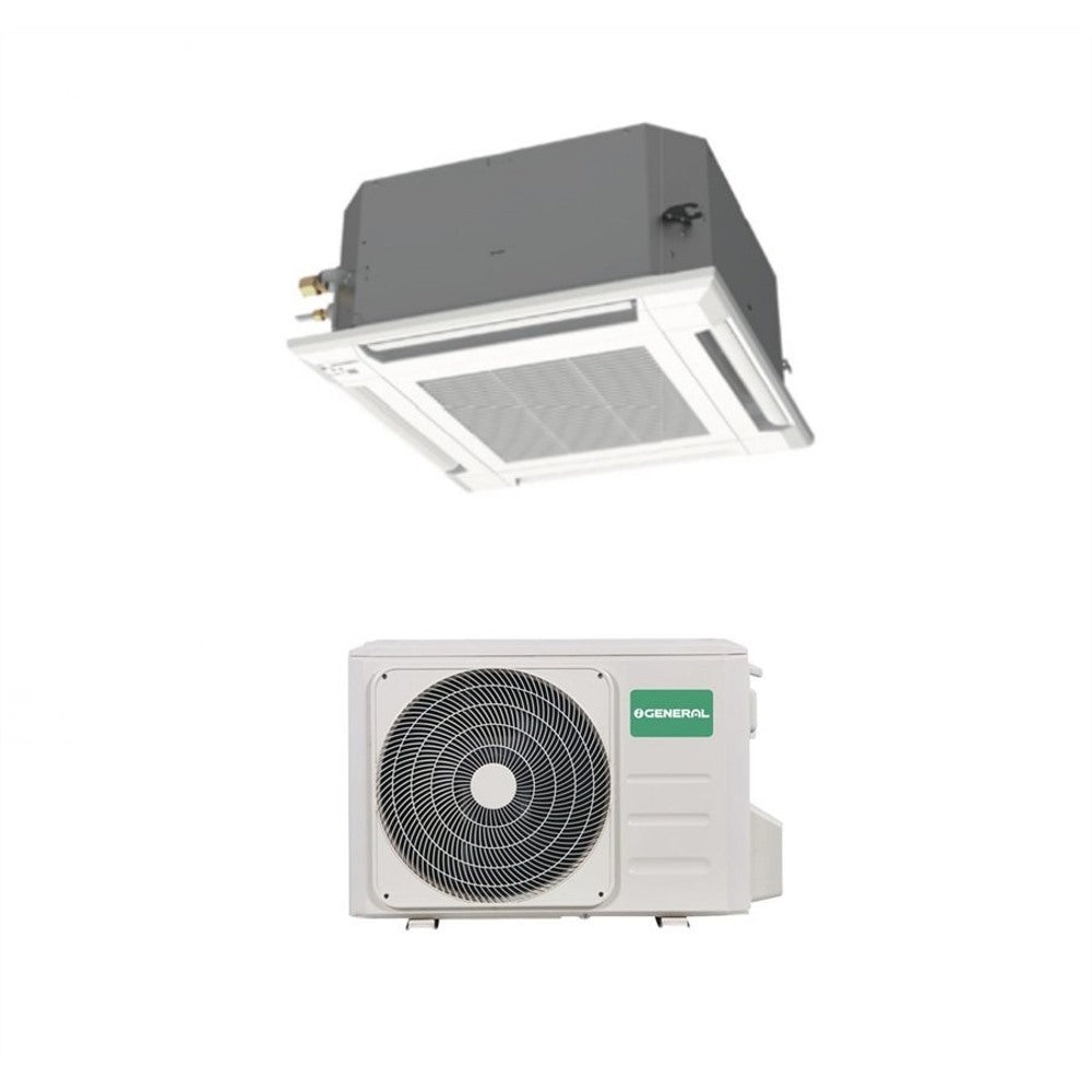 Air conditioner General Fujitsu Cassetta a 4 Vie Inverter series KVLA 24000 Btu AUXG24KVLA R-32 optional Wi-Fi Griglia Inclusa
