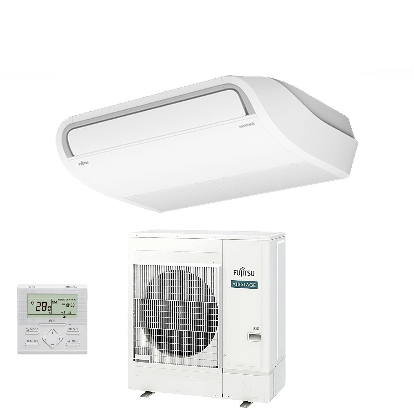 Fujitsu Inverter Ceiling Air Conditioner ECO KR series 45000 Btu ABYG45KRTA + AOYG45KQTA R-32 3NGF83110 Three-phase Wi-Fi Optional with standard wired control