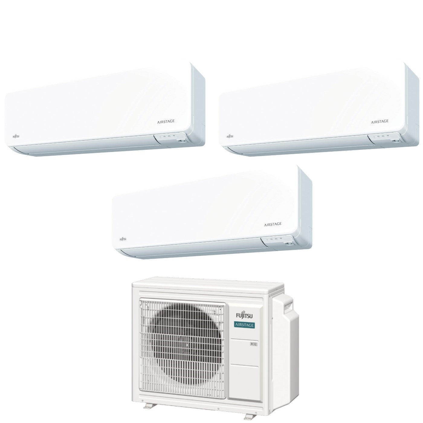 Fujitsu Trial Split Inverter Air Conditioning KG 9+9+9 series with AOYG24KBTA3 R-32 Integrated Wi-Fi 9000+9000+9000