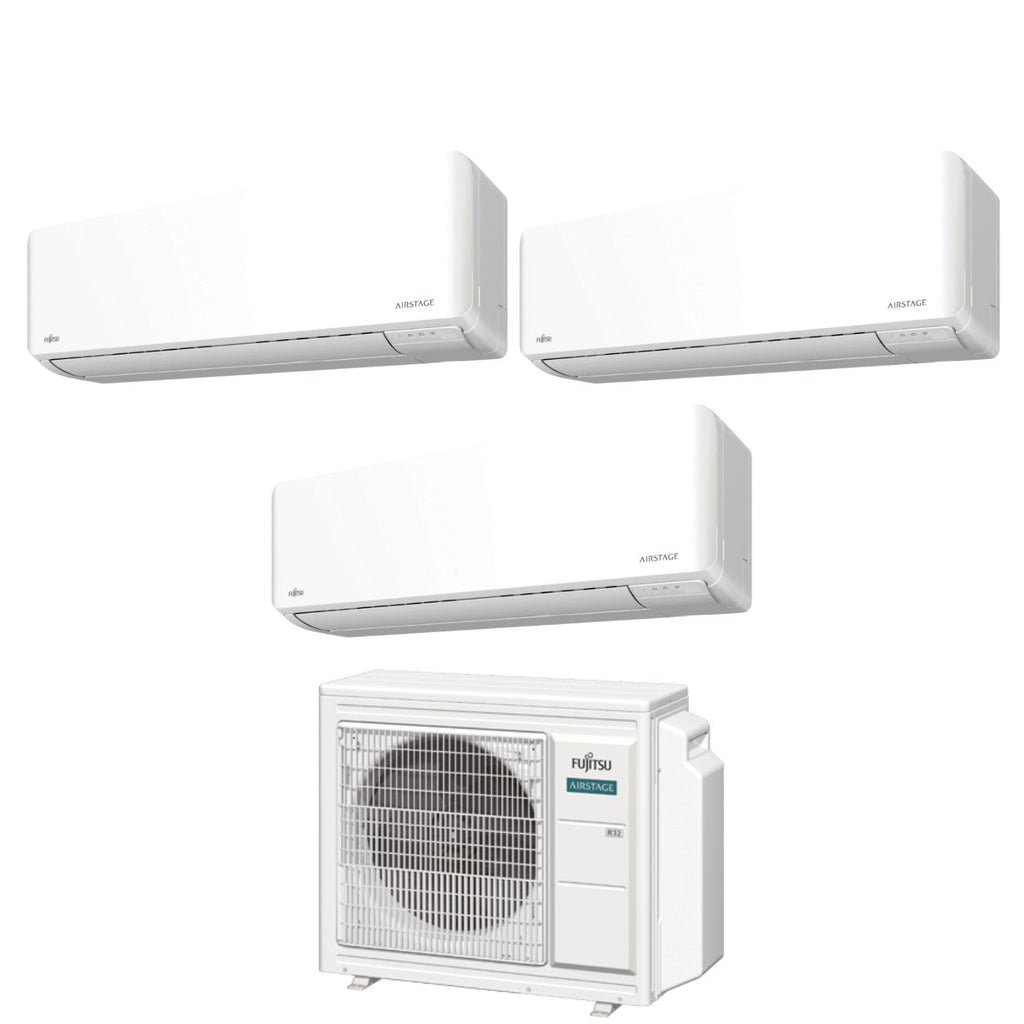 Air conditioner tri-split Fujitsu Inverter series KM AIRSTAGE 12+12+12 with AOEG24KBCA3 R-32 built-in Wi-Fi 12000+12000+12000