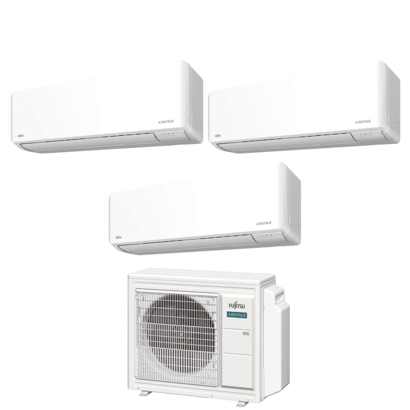 Fujitsu Trial Split Inverter Air Conditioning KM 7+12+14 series with AOYG24KBTA3 R-32 Integrated Wi-Fi 7000+12000+14000