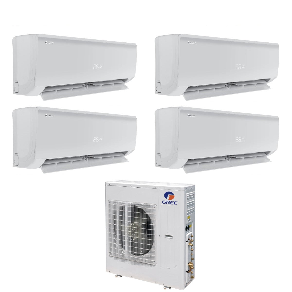 Gree 9+9+9+9 BTU Quad-Split Air Conditioner Inverter R-32 Wi-Fi optional | NK6OO