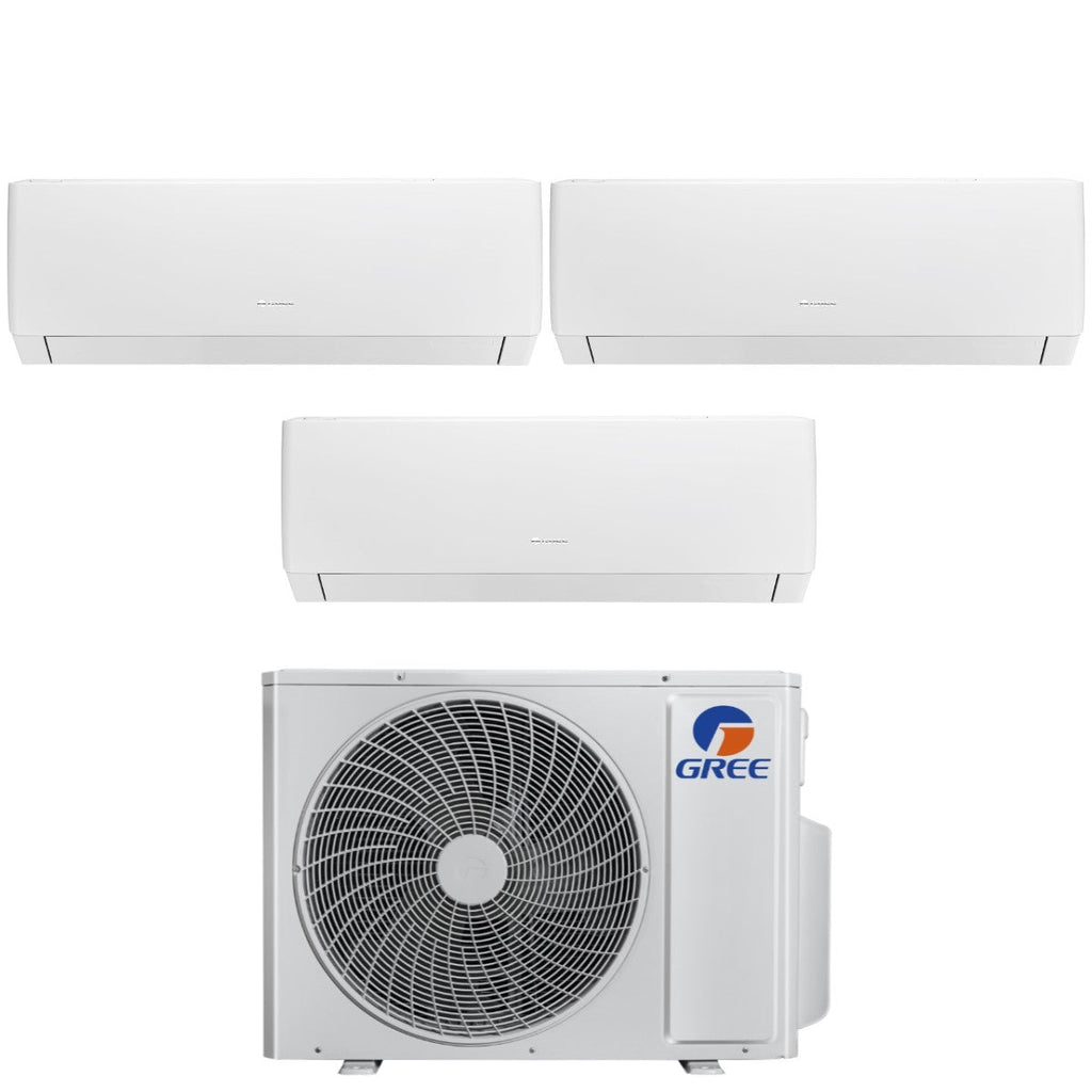 Air conditioner tri-split Gree Inverter series PULAR 12+12+12 with GWHD(24)NK6OO R-32 built-in Wi-Fi 12000+12000+12000