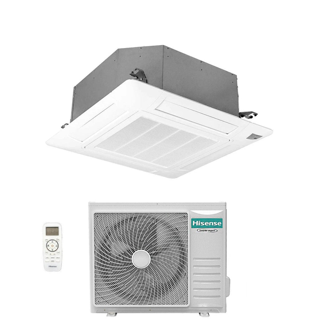 Hisense Inverter Cassette Air Conditioner TURBO series 24000 Btu ACT71UR4RJC8 + AUW71U4RK8 R-32 Optional Wi-Fi Class A++/A+ with Remote Control and Panel Included