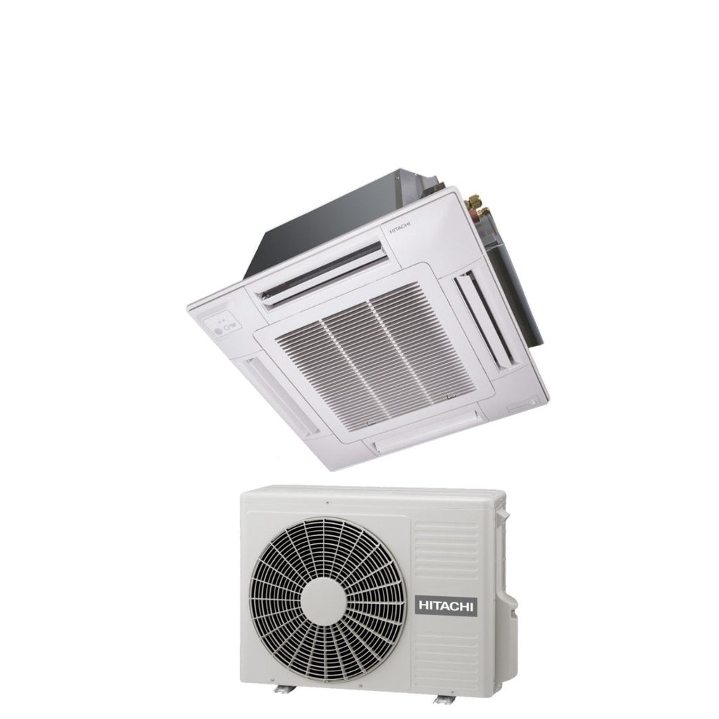 Hitachi Cassette Air Conditioner 4 Way Inverter 9000 Btu RAI-25RPE R-32 Wi-Fi Optional with Grille Included - New