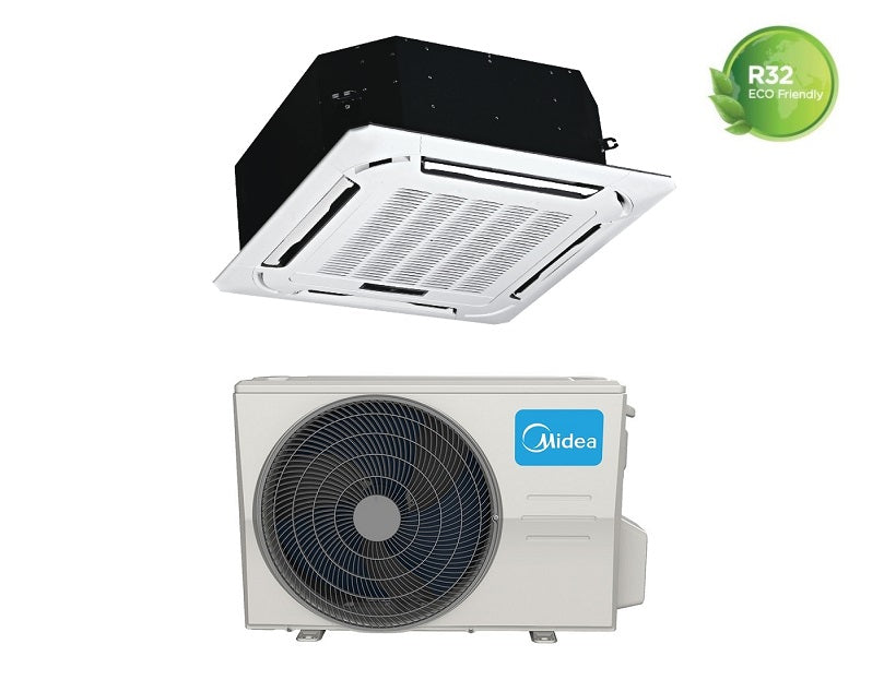 Midea Inverter Air Conditioner 4-Way Cassette Super Slim 90x90 36000 btu MCD1-36HRFN8 A++ Wi-Fi Optional Grill Included THREE-PHASE