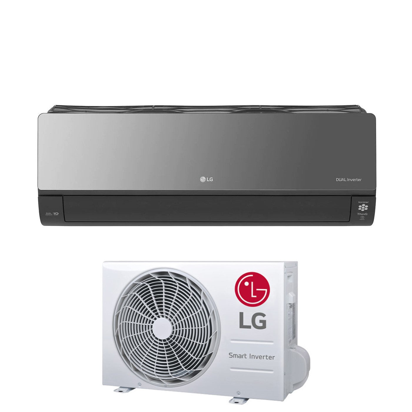 LG Inverter Air Conditioner ARTCOOL MIRROR series 12000 Btu AC12BK R-32 Integrated Wi-Fi UV Nano Voice Control Class A++/A+