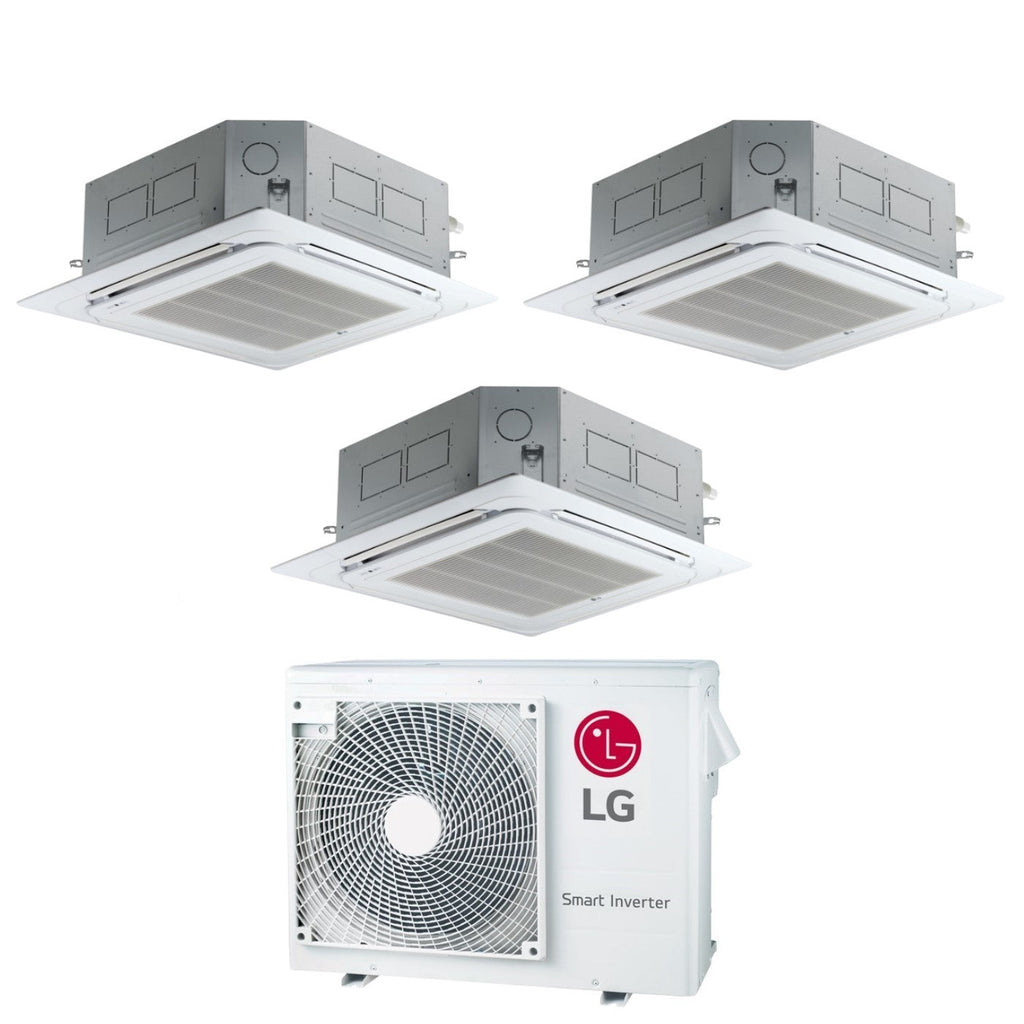 Air conditioner tri-split LG Inverter a Cassetta 12+12+12 with MU3R21 R-32 optional Wi-Fi 12000+12000+12000 with Griglia Inclusa
