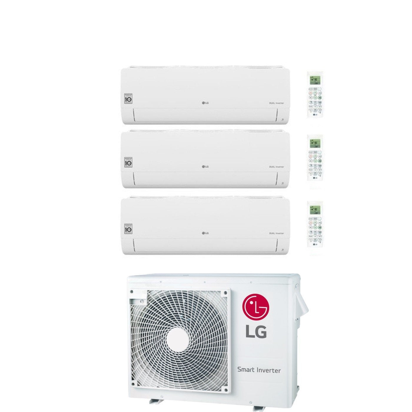 LG Trial Split Inverter Air Conditioner Libero Smart Series 9+12+12 with MU3R21 R-32 9000+12000+12000 Integrated Wi-Fi