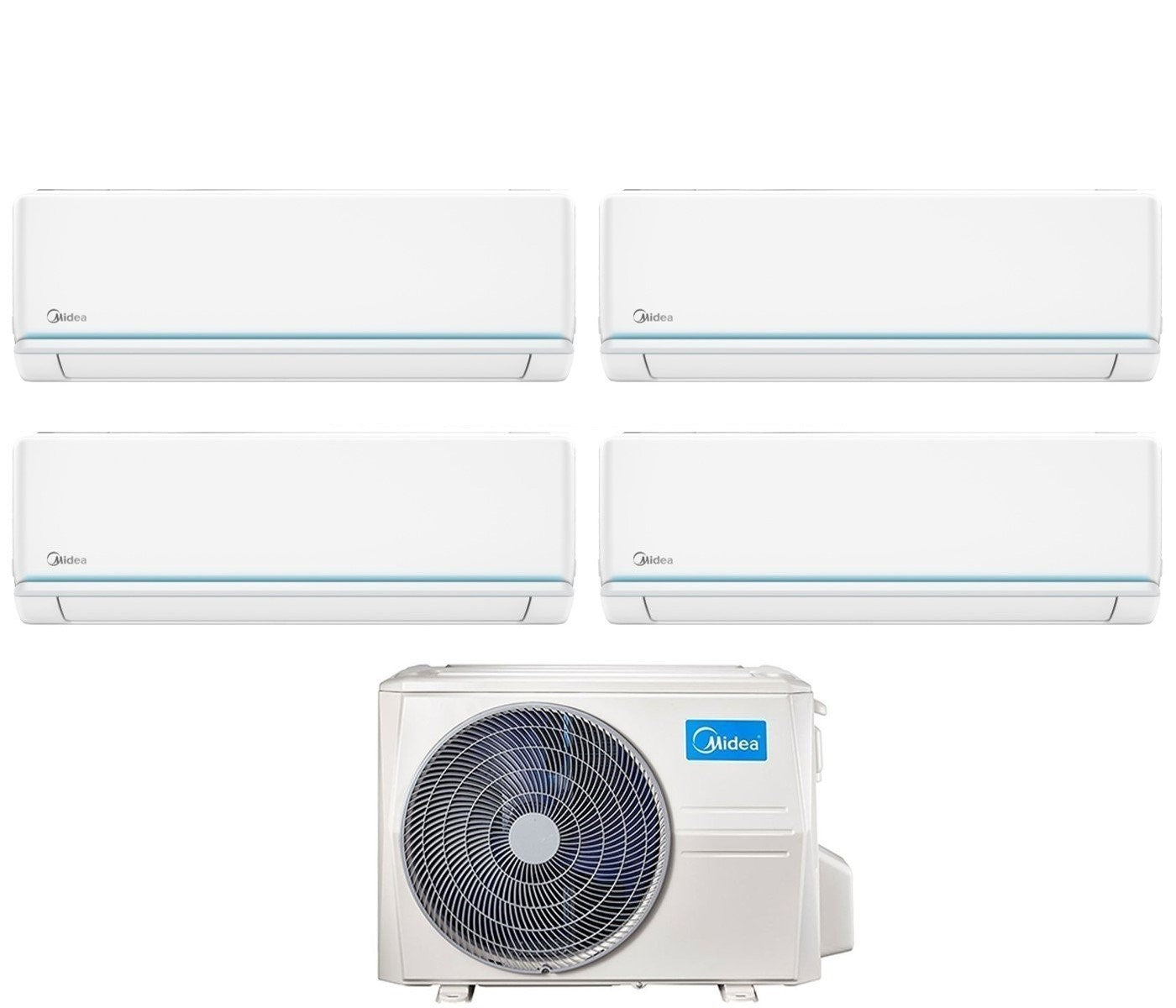 Air conditioner quad-split Midea Evolution 9+9+9+9 with M40B-36HFN8 R-32 built-in Wi-Fi