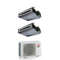 Air conditioner Mitsubishi Electric Dual Inverter Canalizzabile (Canalizzato) SEZ-M 9+12 with MXZ-2F53VF R-32 optional Wi-Fi 9000+12000