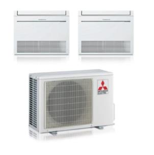 Air conditioner dual-split Mitsubishi Electric Console MSZ-KT 9+9 with MXZ-2F53VF R-32 optional Wi-Fi