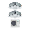 Mitsubishi Electric Dual Split Inverter Cassette Air Conditioner 60x60 SLZ-M 9+9 with MXZ-2F42VF R-32 Wi-Fi Optional 9000+9000