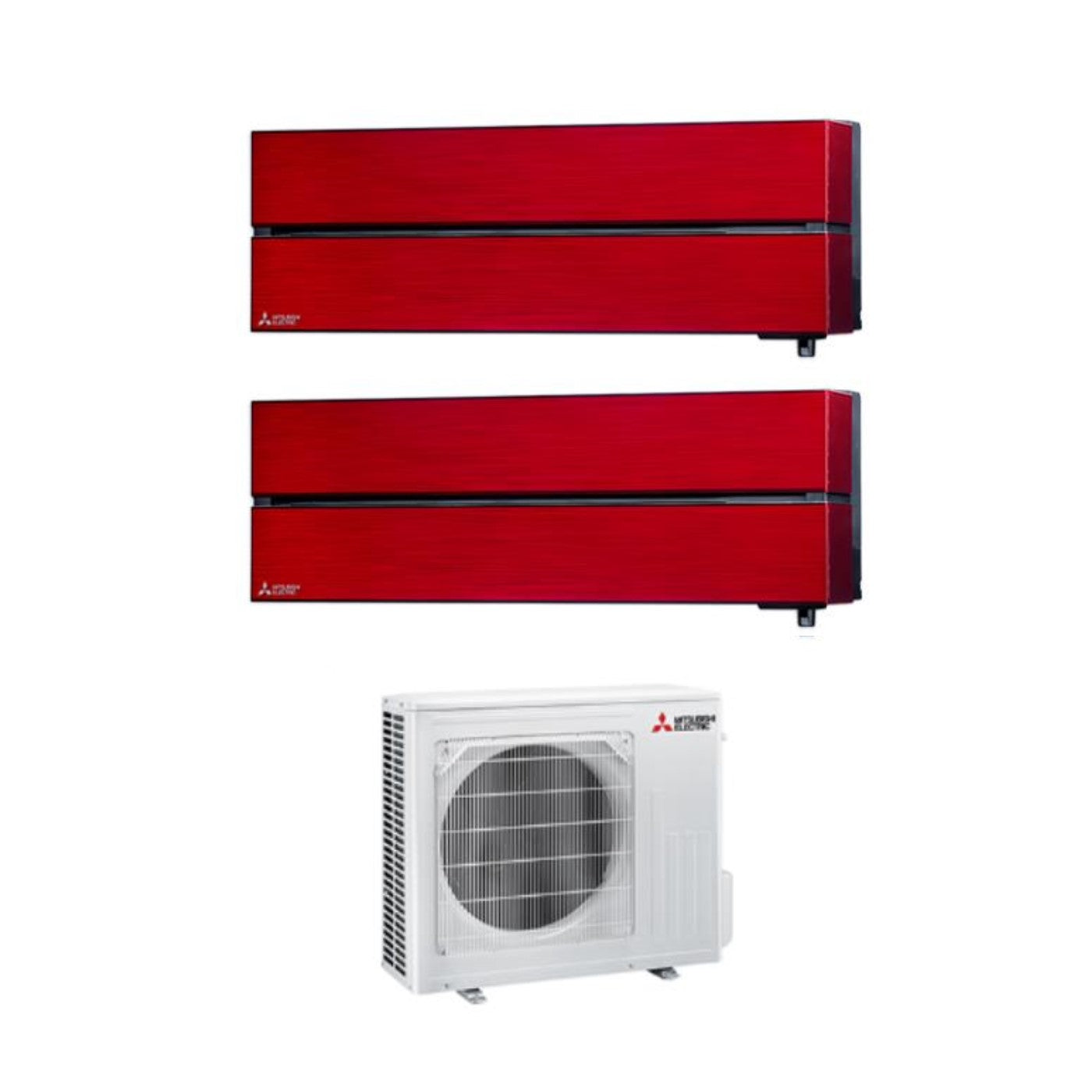 Air conditioner dual-split Mitsubishi Electric Kirigamine Style Ruby Red 9+9 with MXZ-2F53VF R-32 built-in Wi-Fi Rosso
