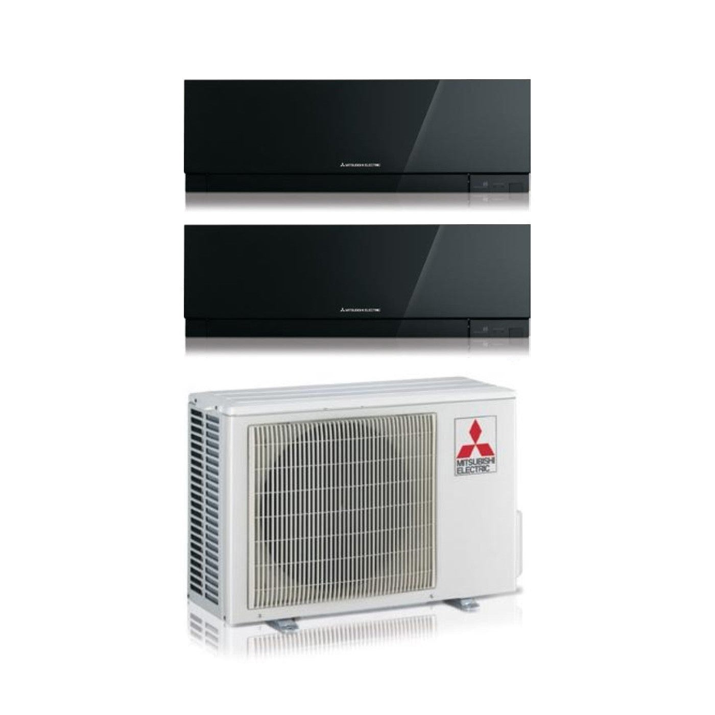 Air conditioner dual-split Mitsubishi Electric Kirigamine Zen Black 7+7 with MXZ-2F33VF R-32 built-in Wi-Fi black