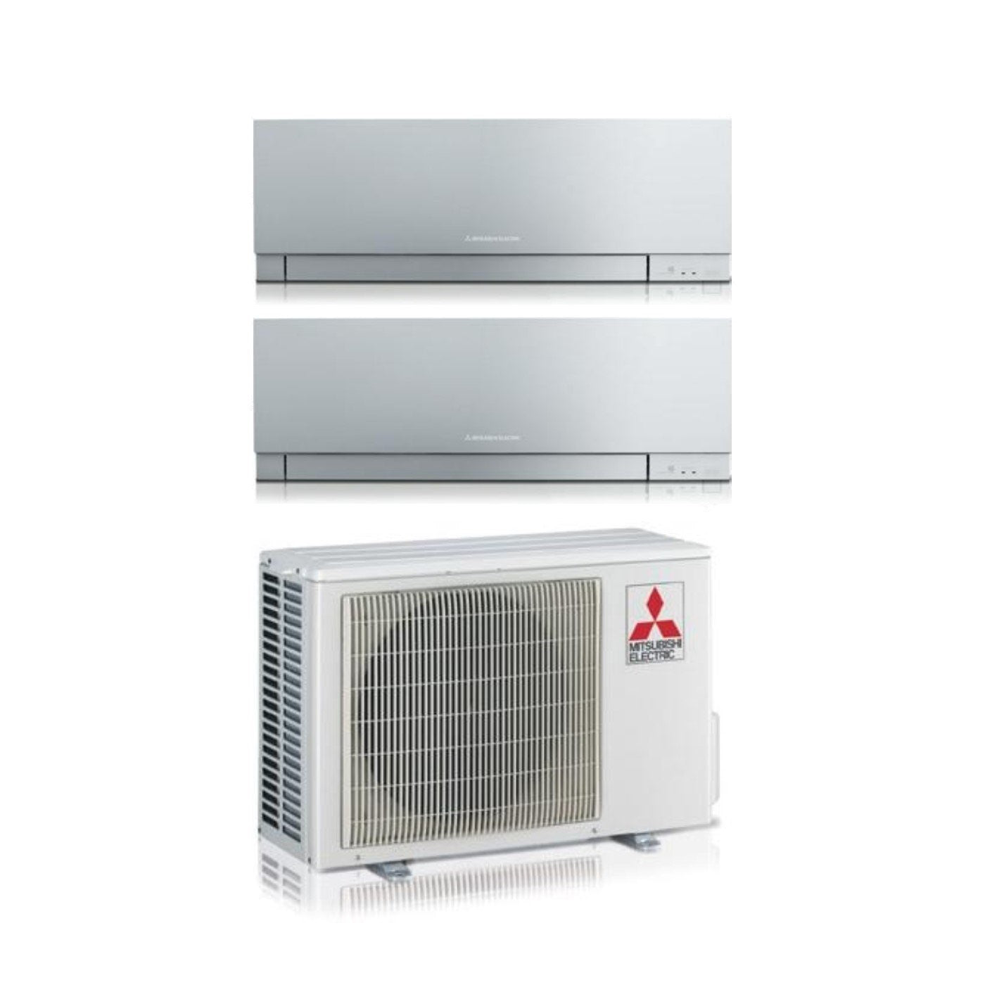 Air conditioner dual-split Mitsubishi Electric Kirigamine Zen Silver 7+12 with MXZ-2F53VF built-in Wi-Fi Argento