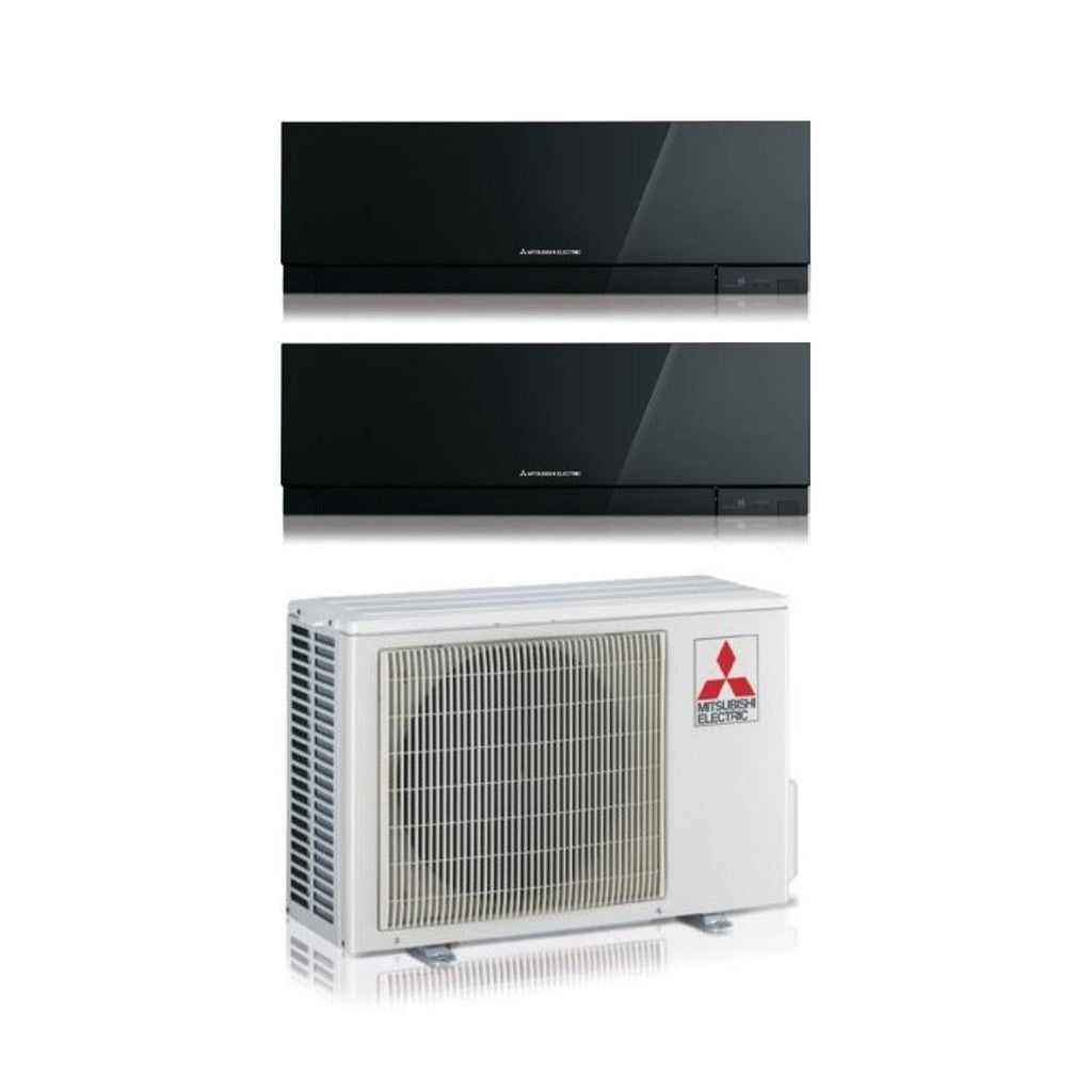 Air conditioner dual-split Mitsubishi Electric Kirigamine Zen Black 7+9 with MXZ-2F42VF R-32 built-in Wi-Fi black