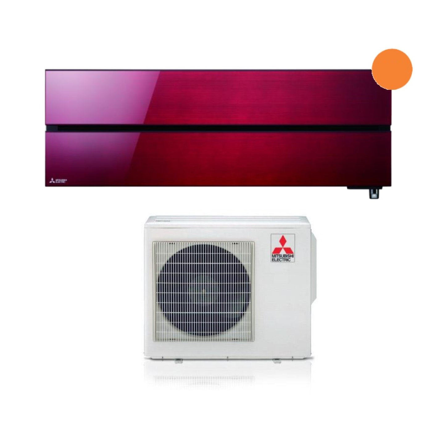 Mitsubishi Electric Inverter Air Conditioner Kirigamine Style series 18000 Btu MSZ-LN50VGR Ruby Red R-32 Integrated Wi-Fi Class A+++ Red