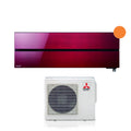 Mitsubishi Electric Inverter Air Conditioner Kirigamine Style series 9000 Btu MSZ-LN25VGR Ruby Red R-32 Integrated Wi-Fi Class A+++ Red