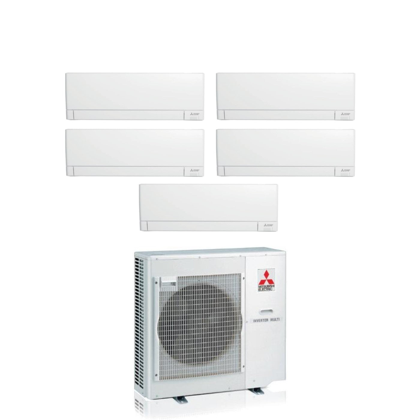 Air conditioner penta-split Mitsubishi Electric Inverter Linea Plus series MSZ-AY 9+9+9+9+15 with MXZ-5F102VF R-32 built-in Wi-Fi 9000+9000+9000+9000+15000