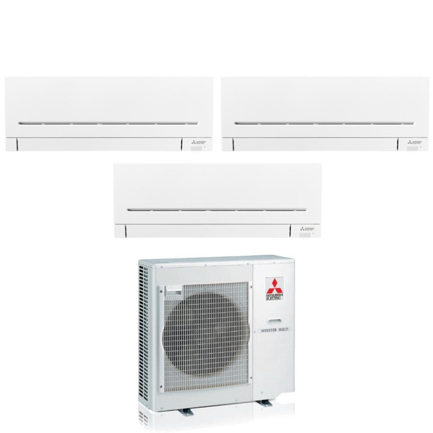 Air conditioner tri-split Mitsubishi Electric Inverter series AP-VGK 9+9+15 with MXZ-4F80VF R-32 built-in Wi-Fi 9000+9000+15000