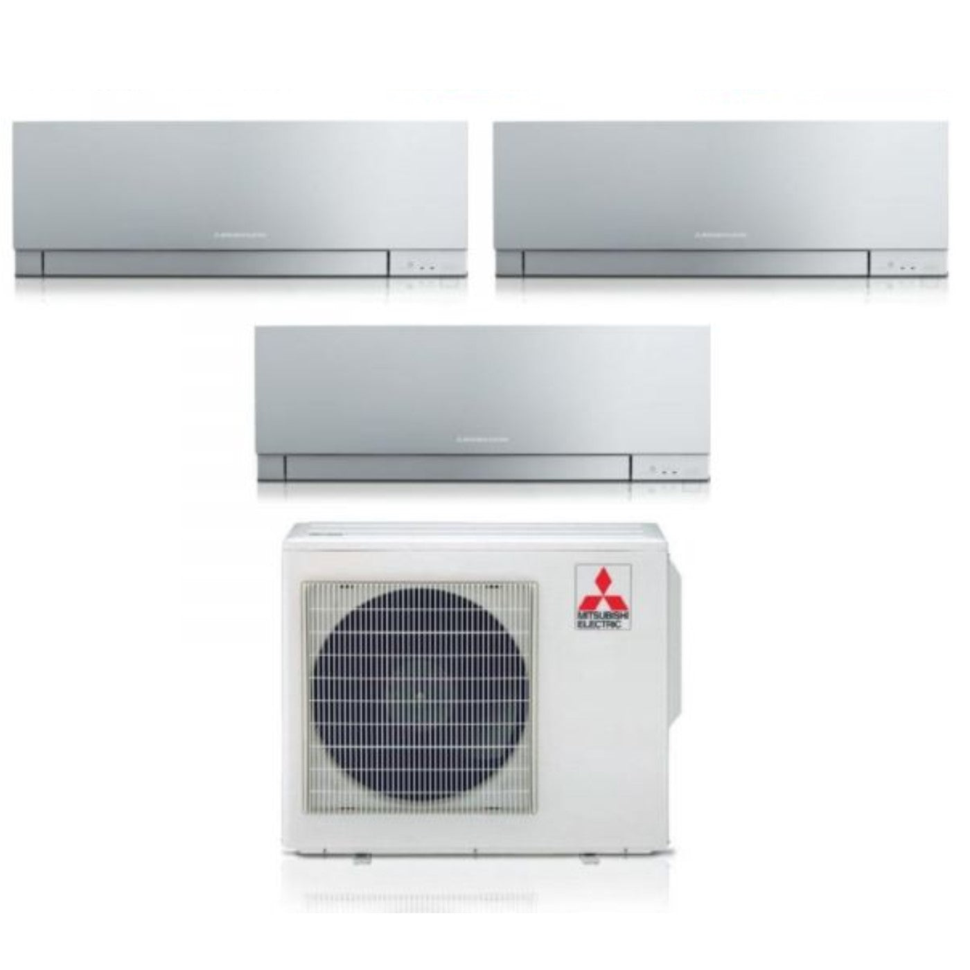 Air conditioner tri-split Mitsubishi Electric Kirigamine Zen Silver 7000+9000+12000 with MXZ-3F68VF R-32 built-in Wi-Fi