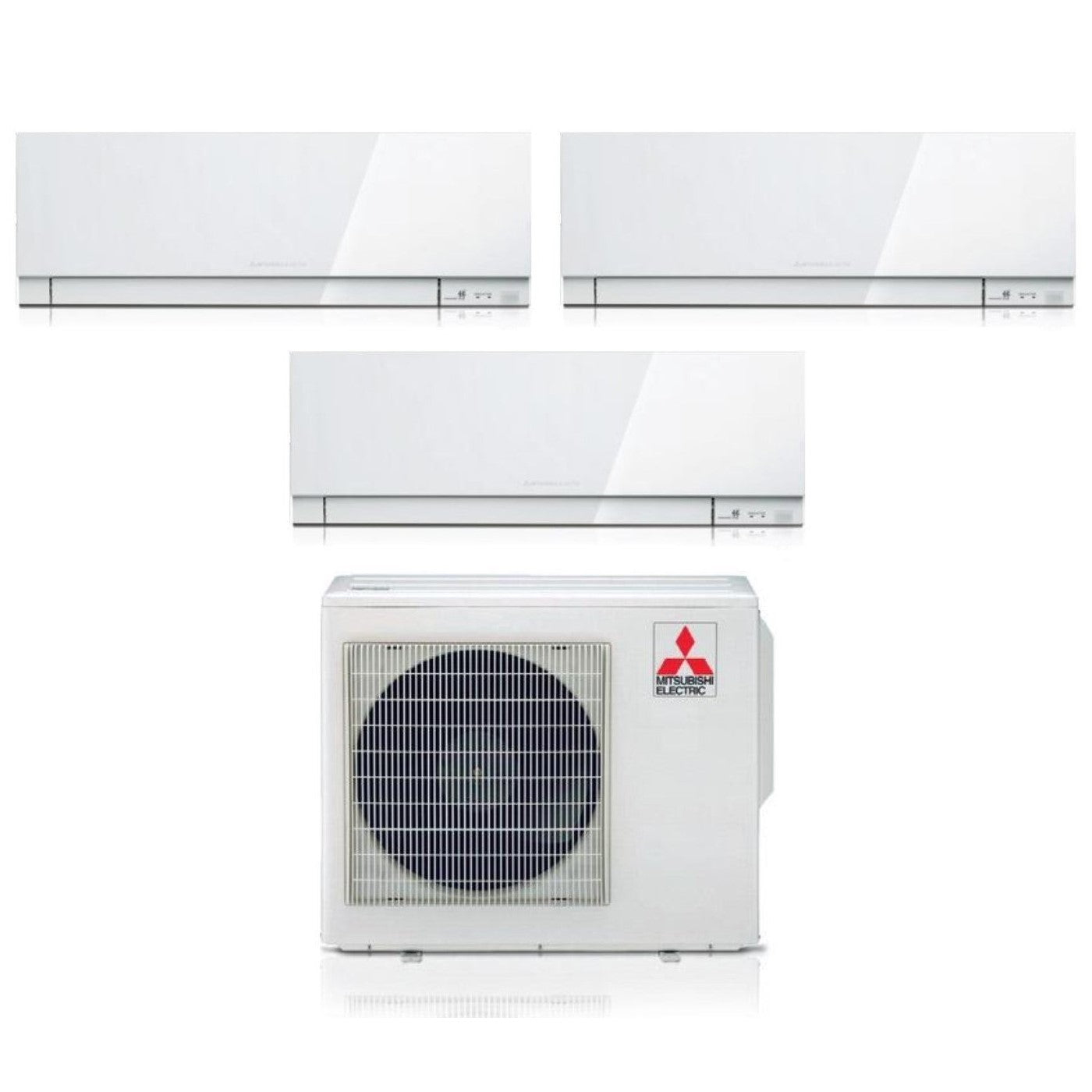 Air conditioner tri-split Mitsubishi Electric Kirigamine Zen White 7000+7000+12000 with MXZ-3F68VF R-32 built-in Wi-Fi