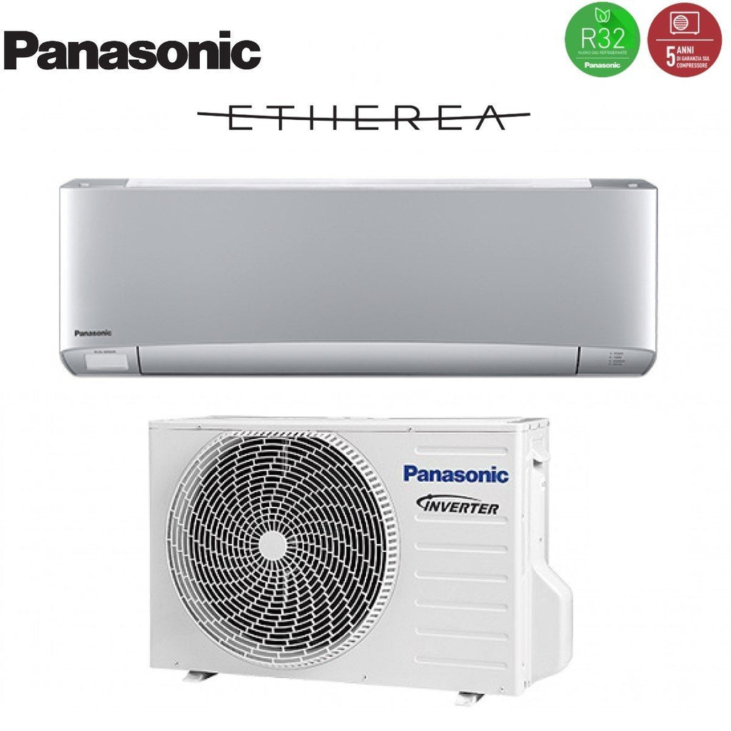 Panasonic Inverter Air Conditioner Etherea Silver Series 18000 Btu CS-XZ50VKEW R-32 Optional Integrated Wi-Fi Silver Color