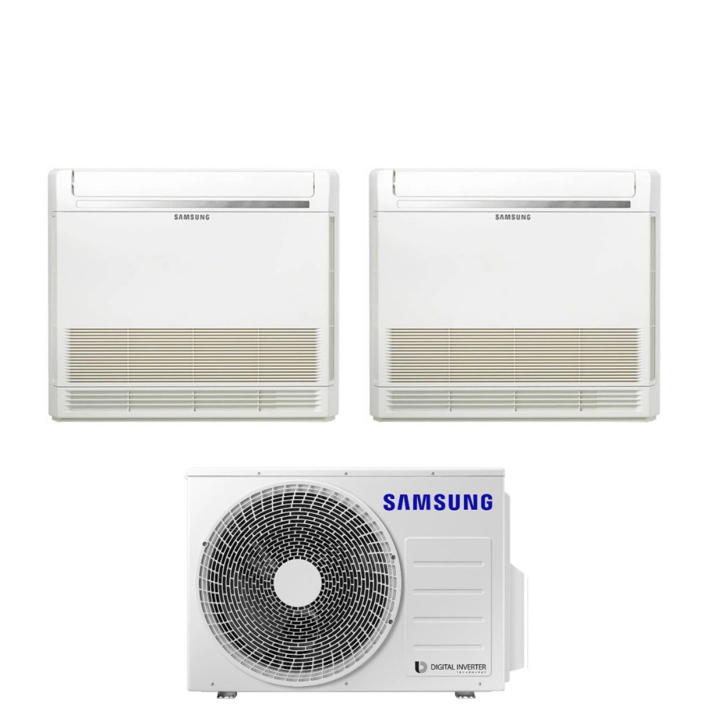 Air conditioner dual-split Console Samsung 9+12 with AJ050TXJ2KG/EU R-32 with Telecomando