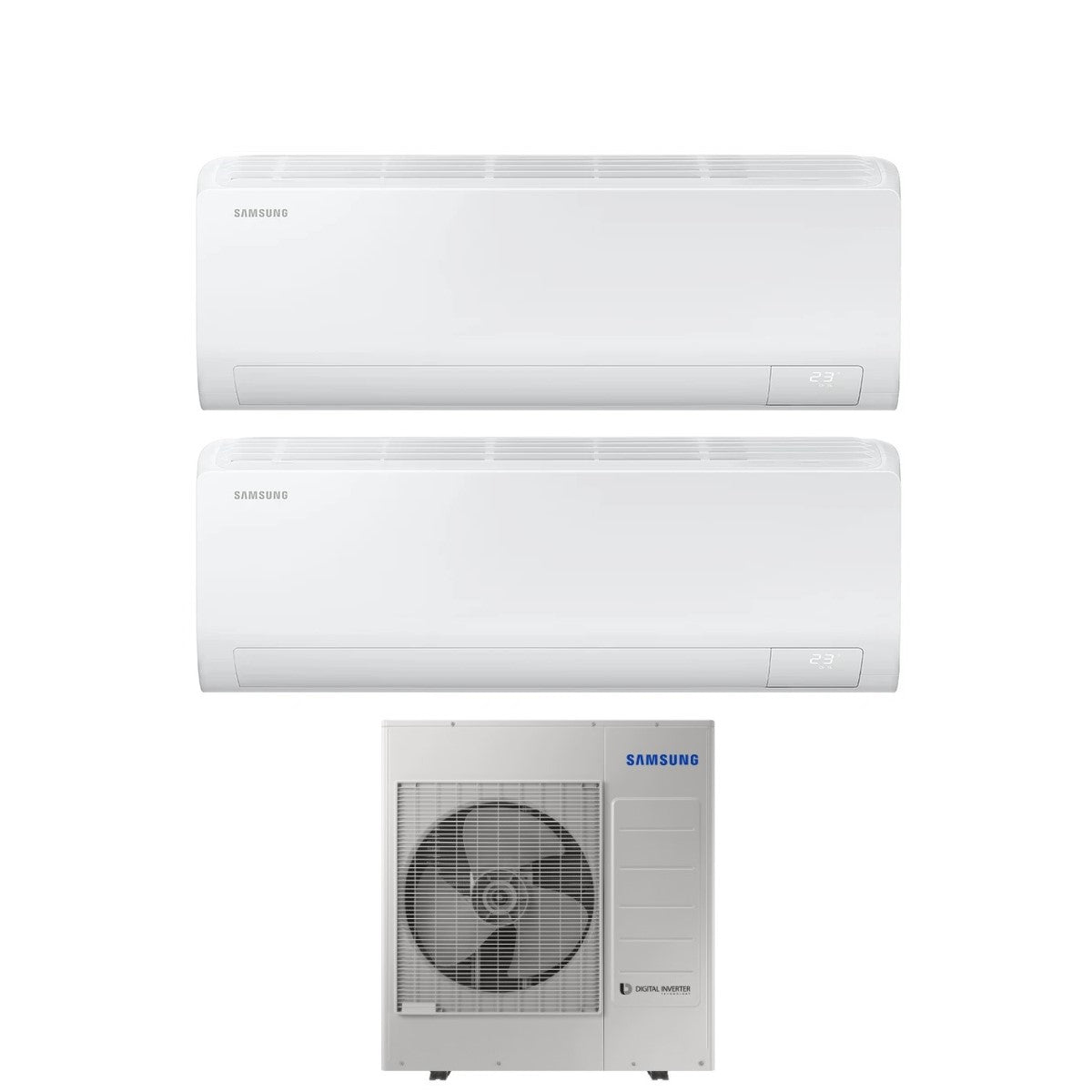 Samsung Dual Split Inverter Air Conditioner CEBU series 12+18 btu with AJ100TXJ5KG/EU R-32 Integrated Wi-Fi 12000+18000 – New