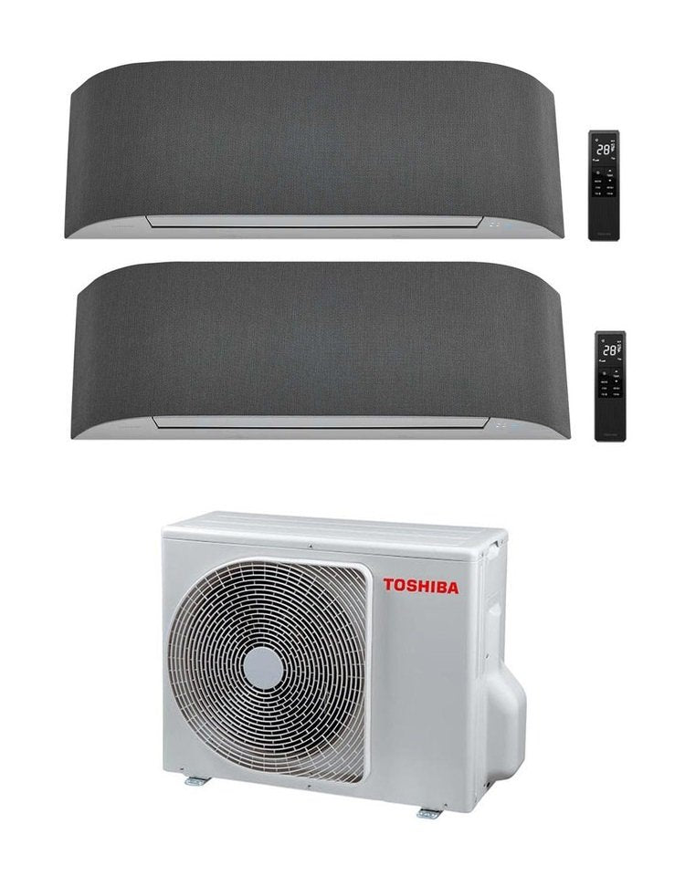 Toshiba Haori 10+10 BTU Dual-Split Air Conditioner Wi-Fi Built-in | RAS-2M14U2AVG-E