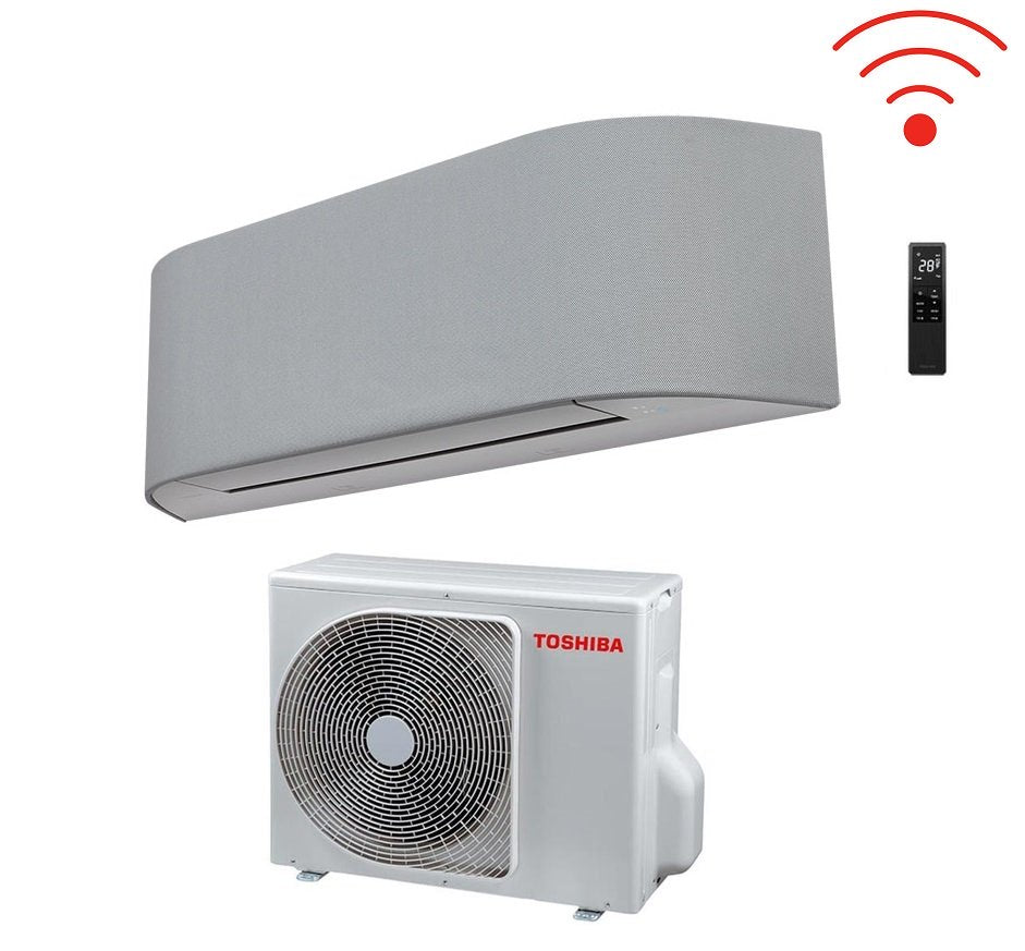 Toshiba Inverter Air Conditioner HAORI series 16000 (15000) btu R-32 RAS-B16N4KVRG-E Integrated Wi-Fi A++ Light Grey/Dark Gray - NEW Light Gray Dark Gray