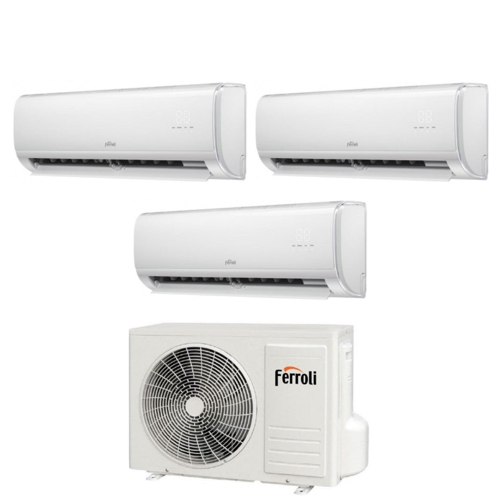 Trial Split Inverter Air Conditioning Ferroli Giada M 9000+9000+12000 btu with 27-3 Integrated Wi-Fi Alexa and Google HOME 9+9+12 - NEW