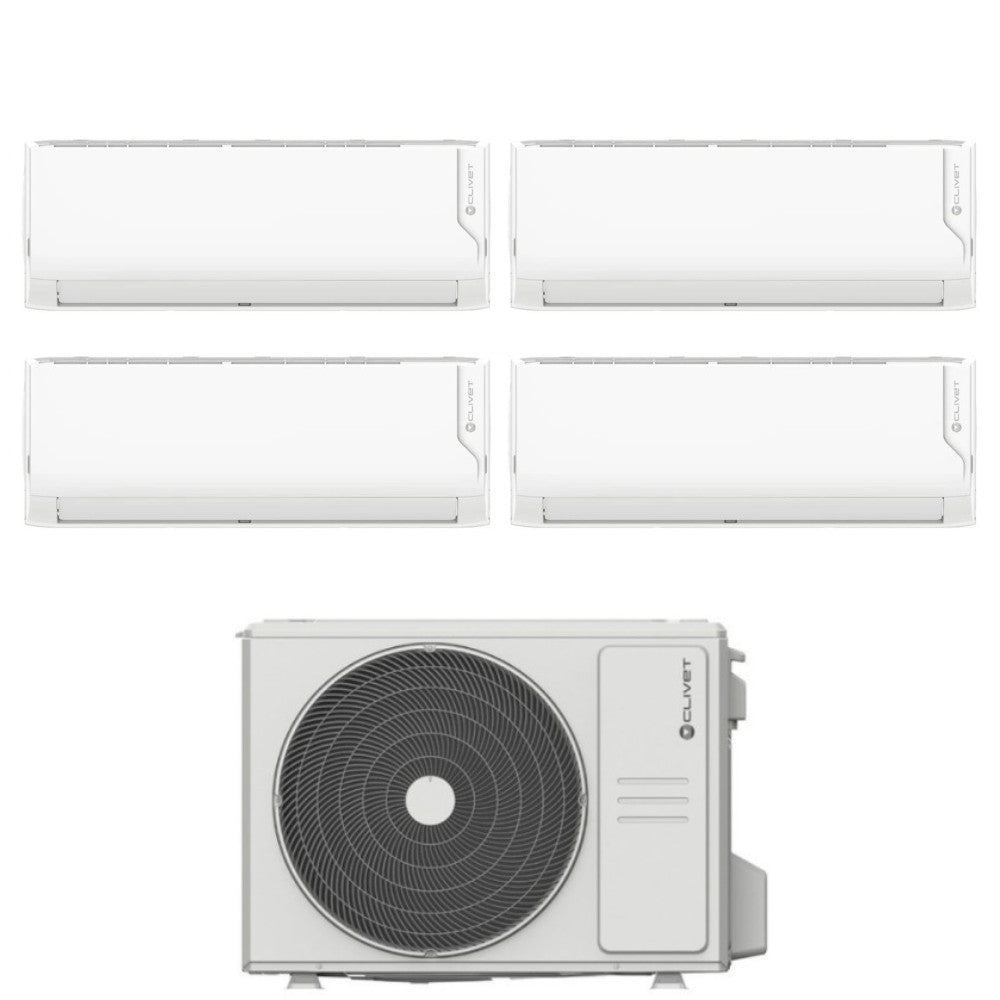Condizionatore Quadri Split Clivet Cristallo2 9+9+9+12 con MU2-Y 125M R-32 Wi-Fi Integrato