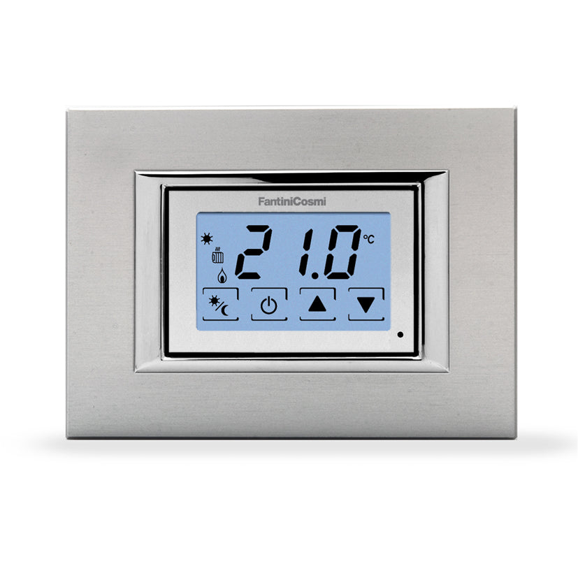 Chronothermostat Fantini Cosmi CH123TS built-in electronic touchscreen thermostat with colored covers