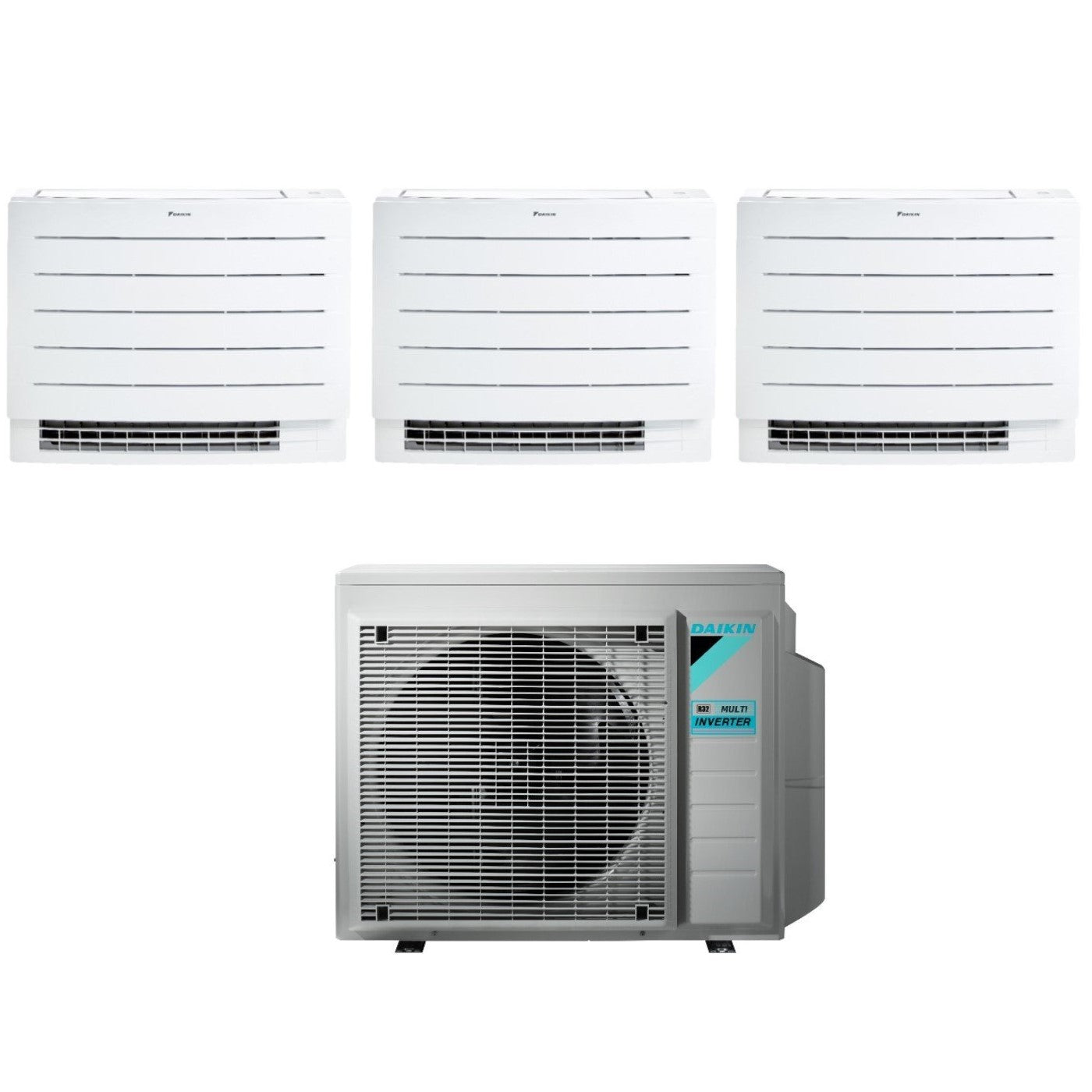 Daikin Trial Split Floor Air Conditioner PERFERA FVXM-A 7+9+9 series with 3MXM52N R-32 Integrated Wi-Fi 7000+9000+9000 With Infrared Remote Control Included Italian Warranty - New
