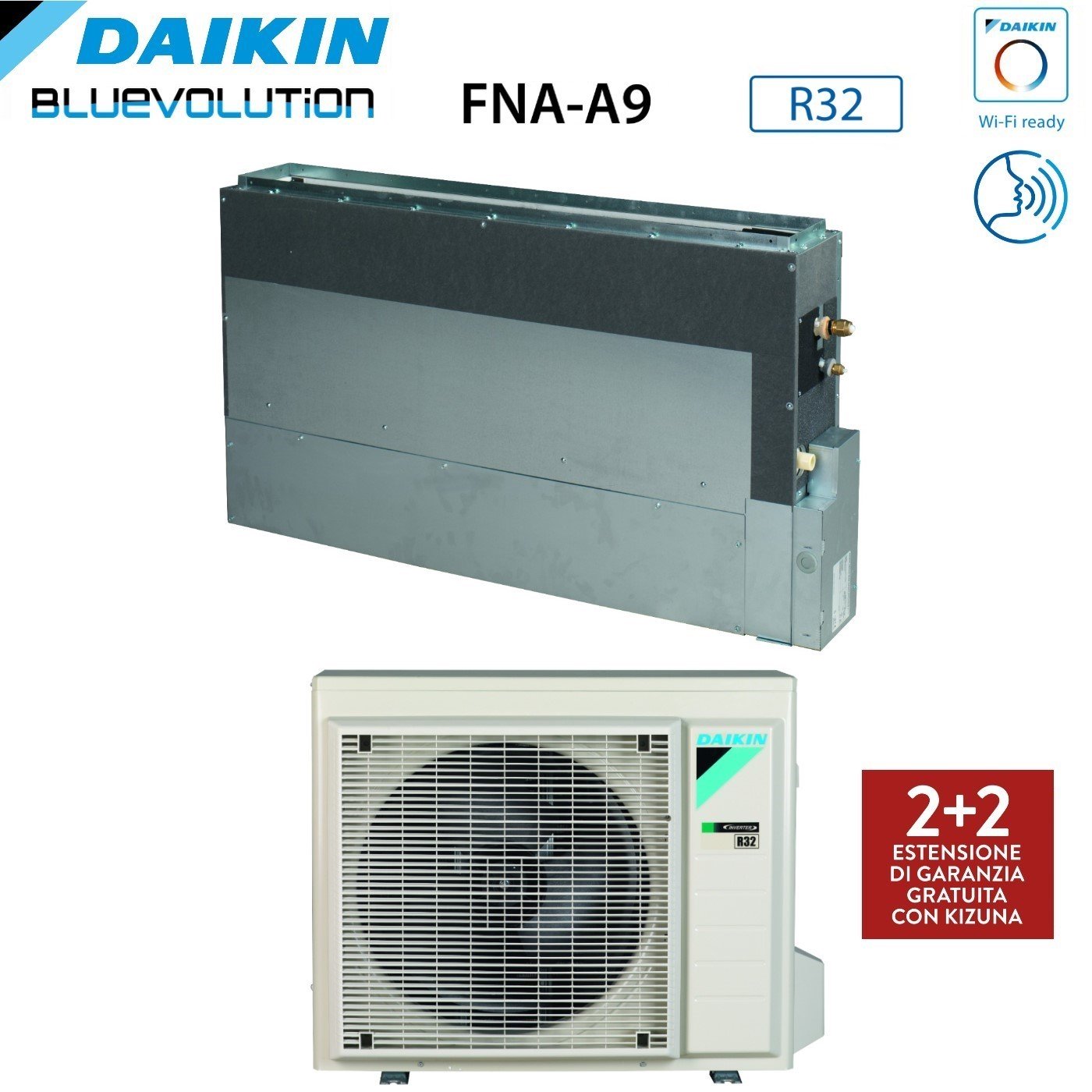 Air conditioner Daikin Bluevolution a Pavimento ad built-in Mini Sky 18000 Btu FNA50A9 R-32 optional Wi-Fi